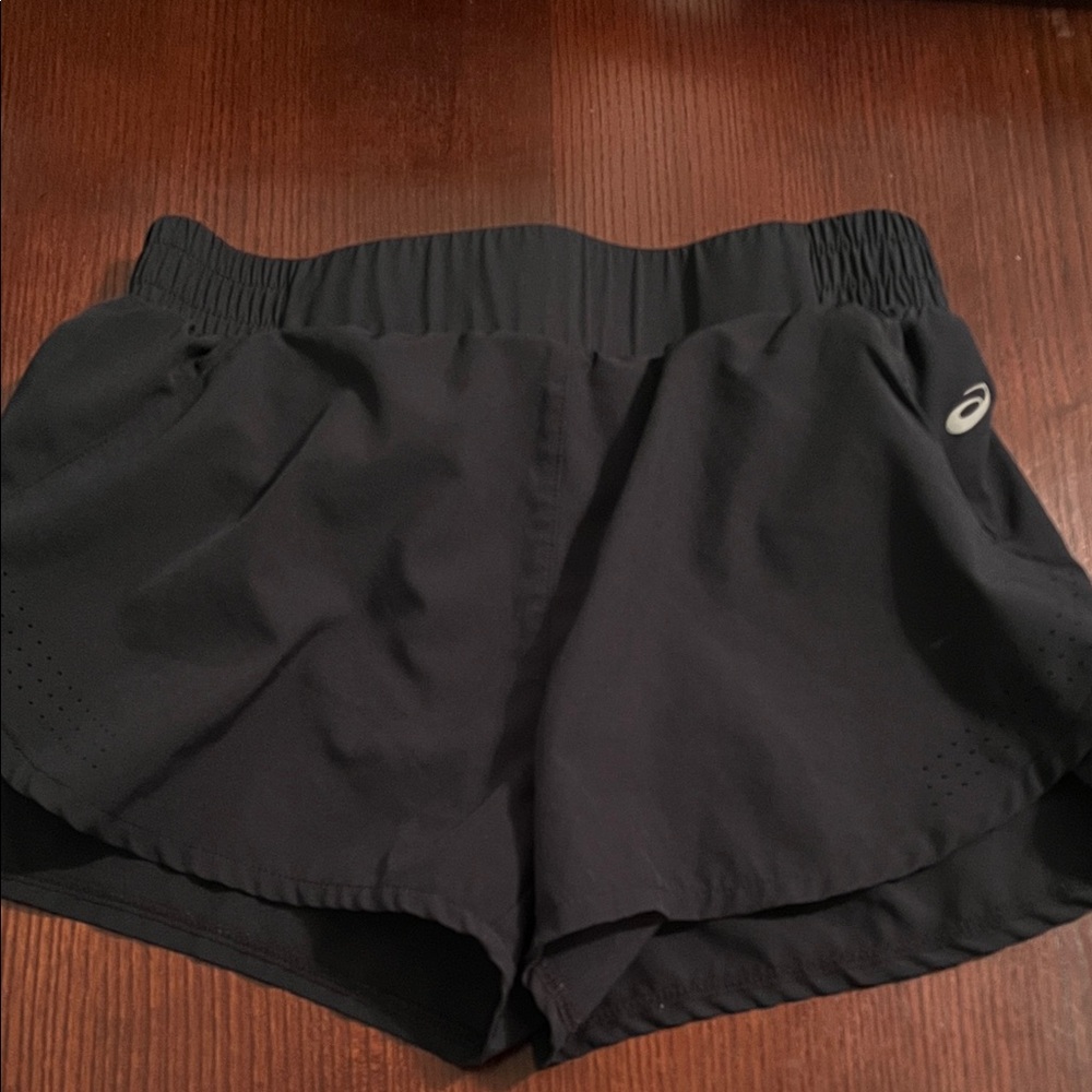 Asics Black Women’s Athletic Shorts with Side Venting